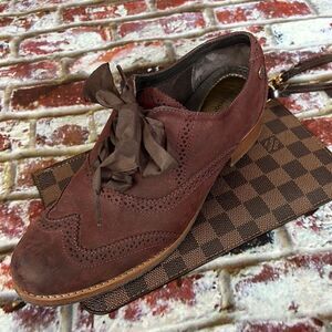 Sebago maroon leather loafers with silk laces